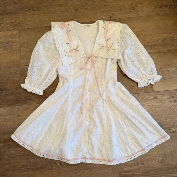 For Love and Lemons Mi Amore Embroidered Mini Dress - Picture 5 of 7